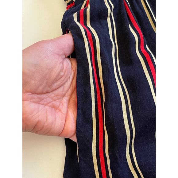 Forever 21 Women's Navy Striped Jumpsuit Rayon Medium - Picture 7 of 9